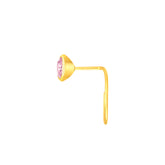 22K Yellow Gold Assorted Small Purple Nose Pin with Wire with gold weight of 0.11g